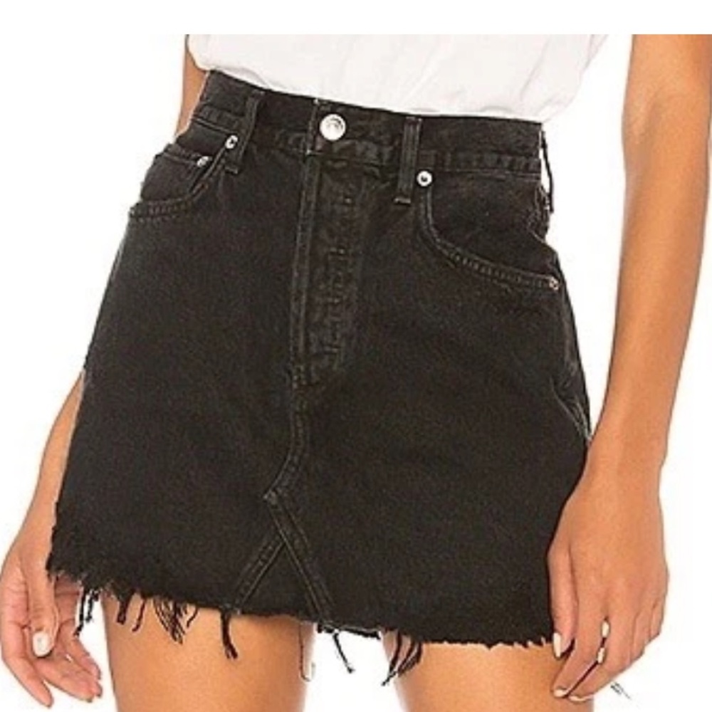 AGOLDE BLACK JEAN SKIRT